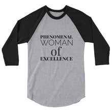 Load image into Gallery viewer, 3/4 sleeve woman&#39;s raglan shirt